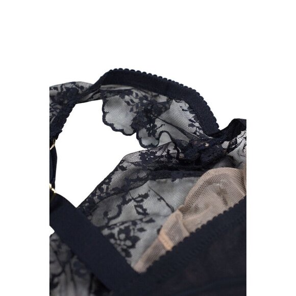 Adore Me Sheer Bra Womens Size 42H Black Unlined Lingerie - Picture 3 of 8